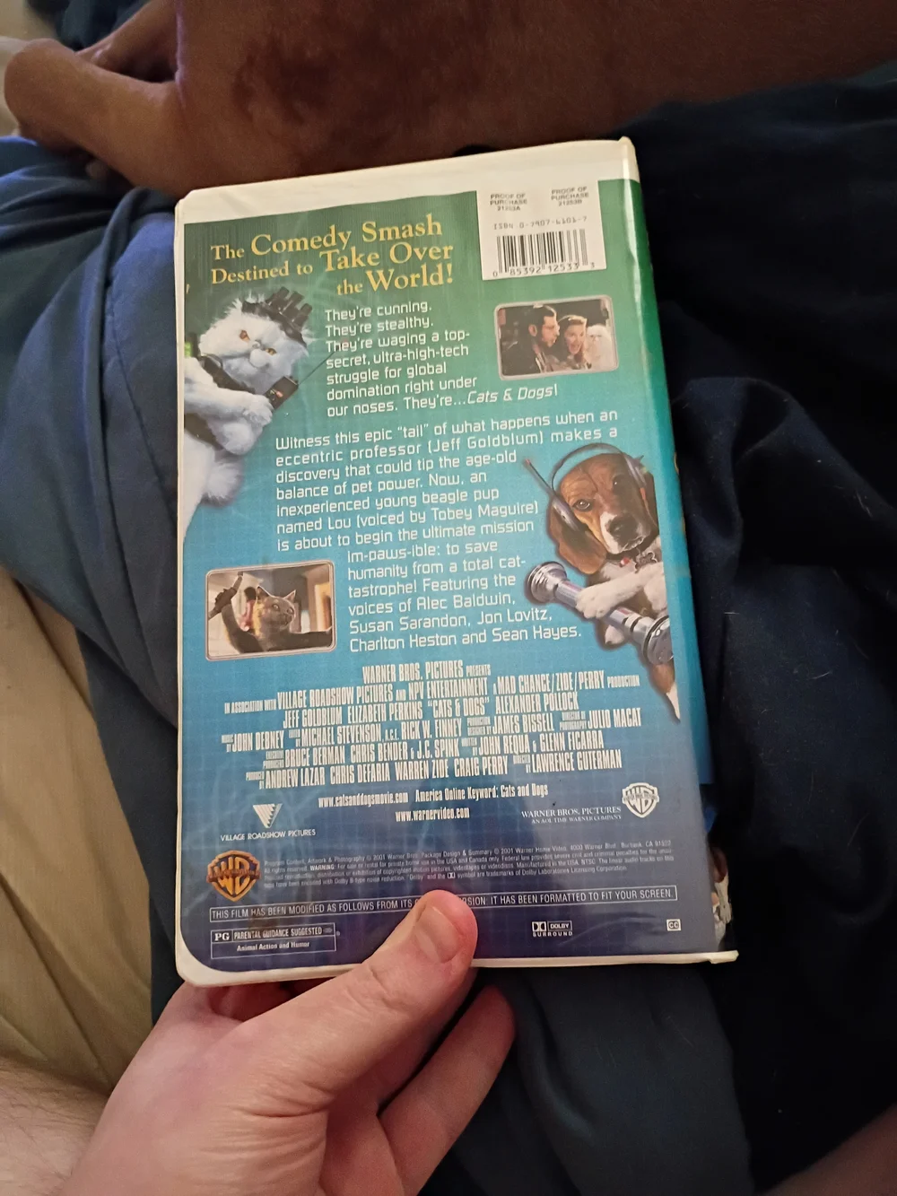 Cats & Dogs Movie VHS - Warner Bros. (White)